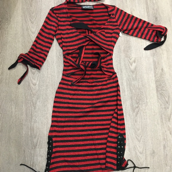 Vintage Lip Service Striped Dress - Picture 3 of 5